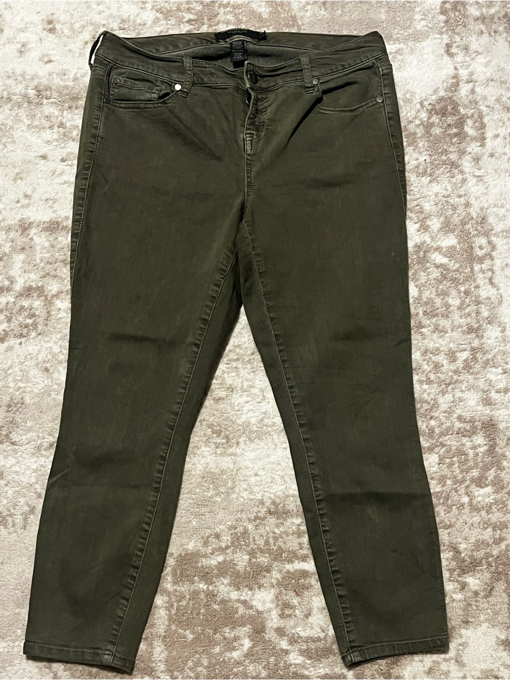 TORRID Denim Olive Green Skinny Pants Jeans Women Size 14x27